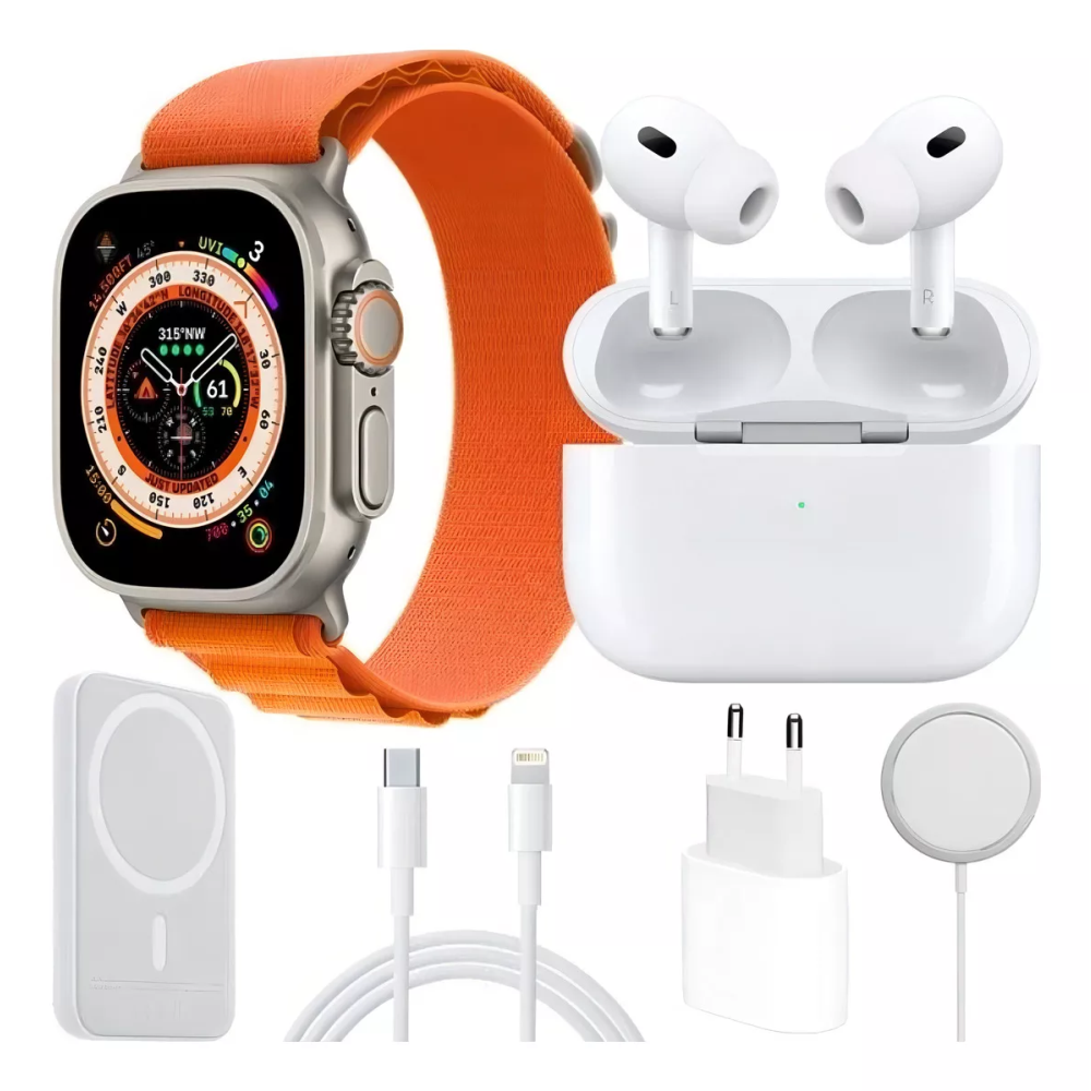 📱 Combo Smartwatch + AirPods Pro + Cargador X8 ⚡