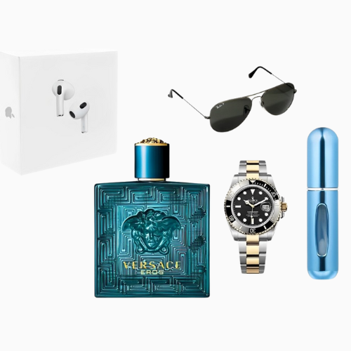 ⌚🕶️🎧Kit (Eros + Airpods + Gafas + Rolex + Perfumero)⌚🕶️🎧